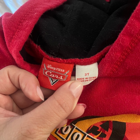 Vintage Disney Pixar Cars Red Hoodie for Kids - Picture 2 of 3